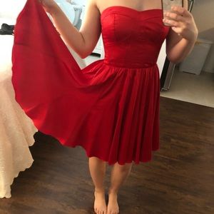 Strapless Red Guess Dress
